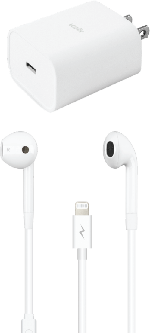 LOGiiX Essential Kit for iPhone Classic Jolt and Power Cube USB Type C 20W - White