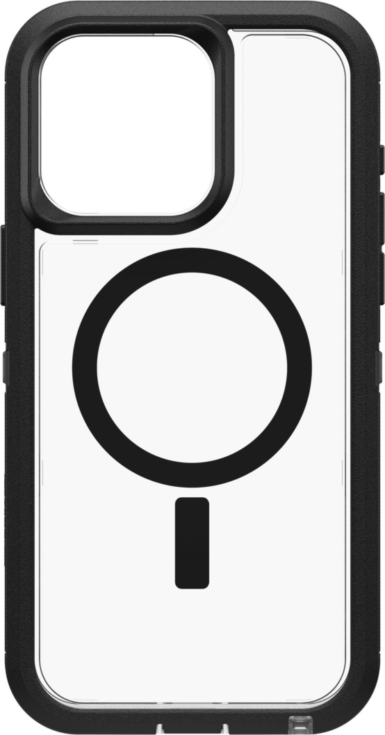iPhone 15 Pro Max Otterbox Defender XT w/ MagSafe Clear Series Case - Clear/Black (Dark Side)