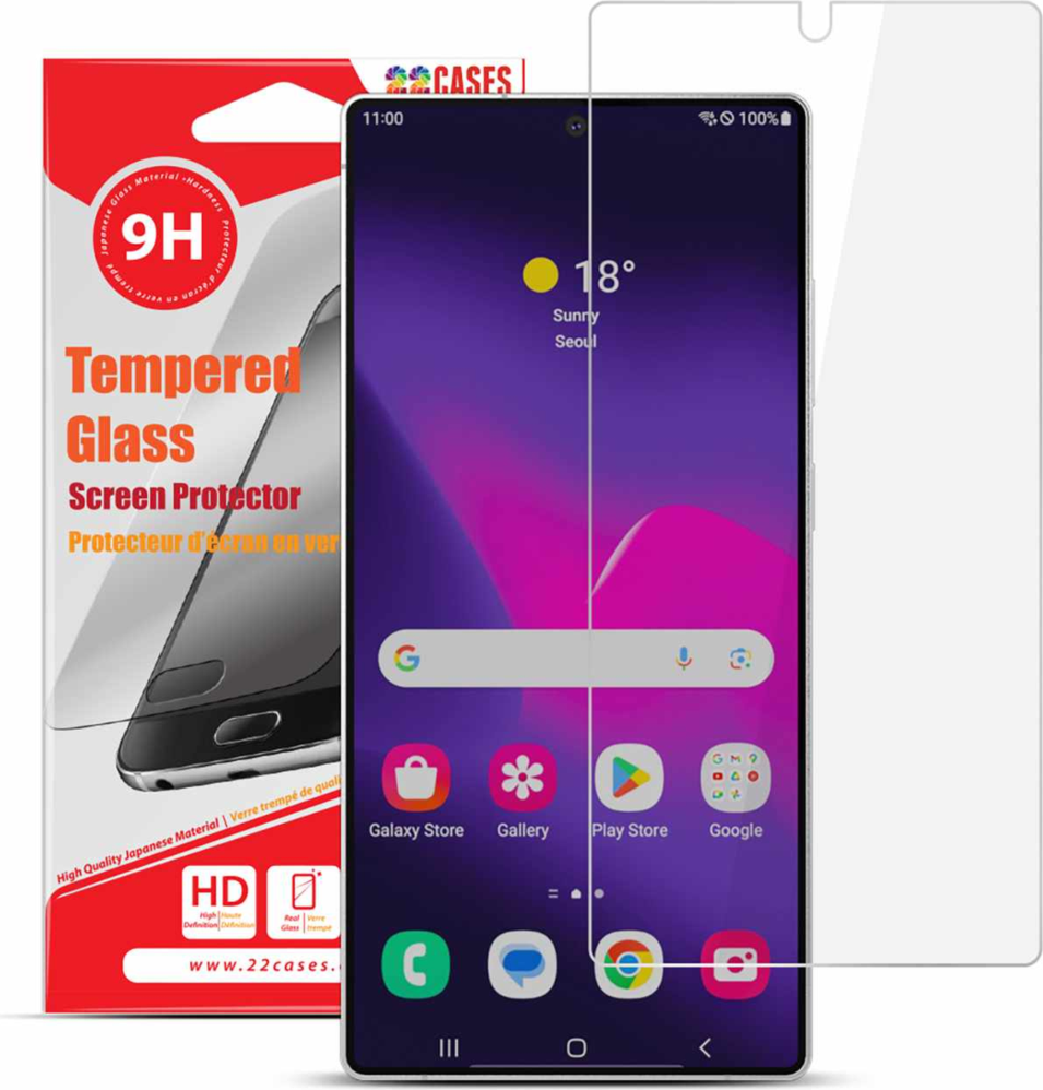 22 Cases - Tempered Glass Screen Protector for Samsung Galaxy S26 Ultra clear