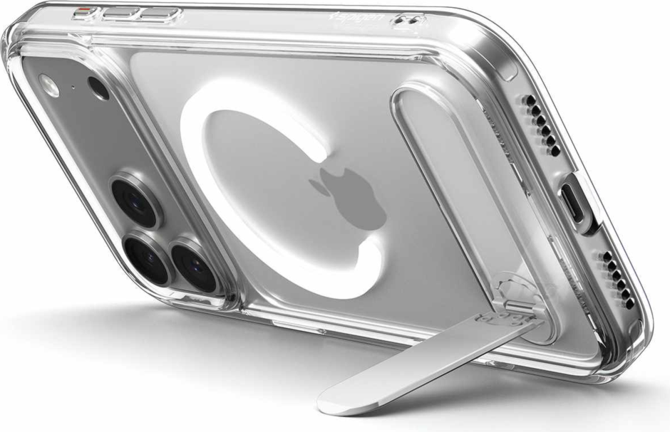 The Spigen Slim Armor Essential S MagFit case pairs a clear, minimalist design with Air Cushion drop protection, a 360° rotating kickstand for hands-free viewing, and built-in magnets for seamless accessory compatibility.