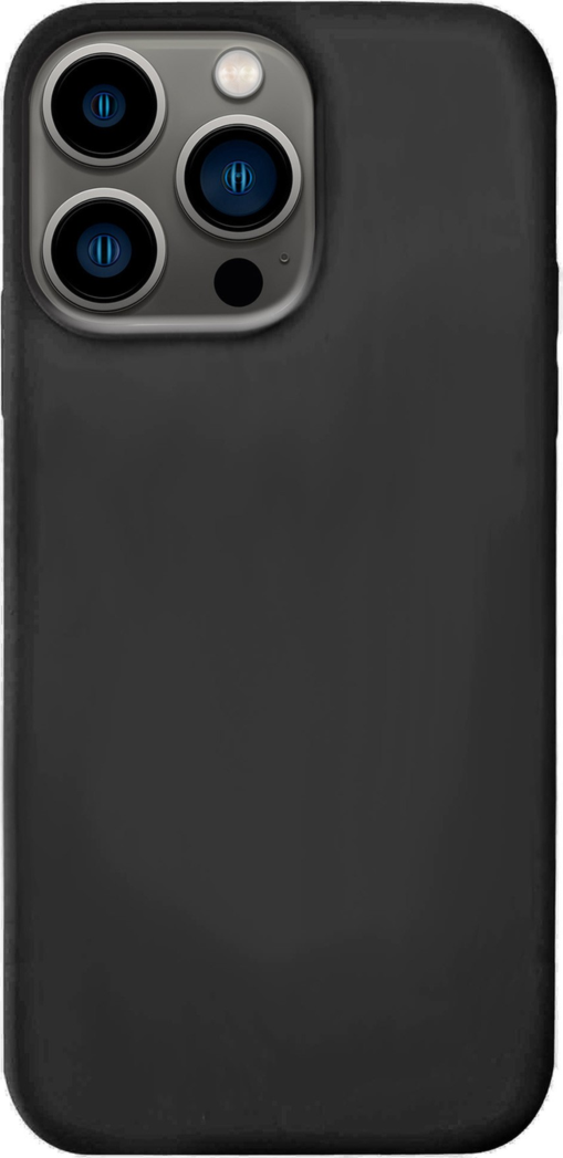 iPhone 13 Pro Max Uunique Black Liquid Silicone Case - Black