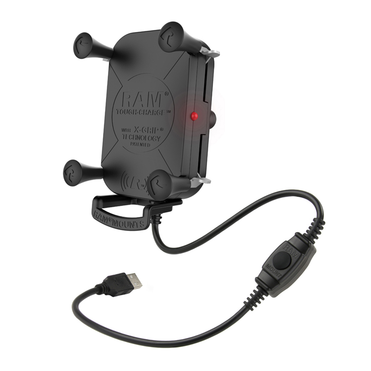 RAM Waterproof Tough-Charge Wireless Charger with X-Grip Technology clear