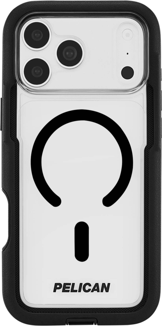 Pelican - Voyager MagSafe Case with Holster for Apple iPhone 18 Pro/17 Pro - Black and Clear