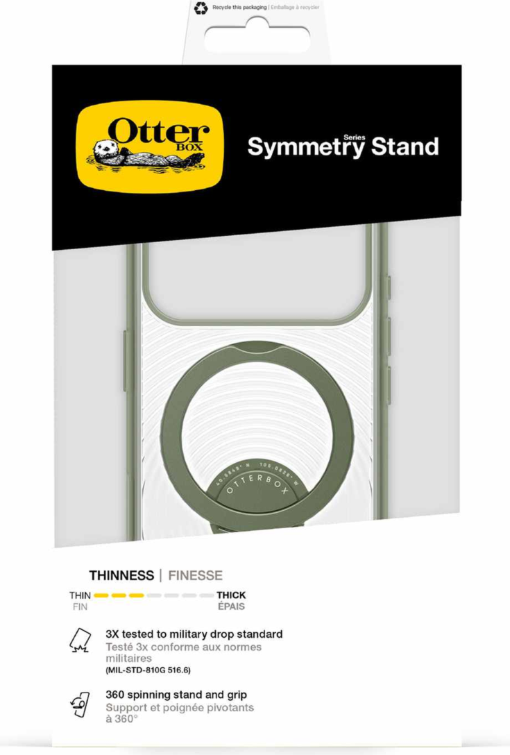 OtterBox - Symmetry Stand MagSafe Case Calyx Green for iPhone 18 Pro/17 Pro