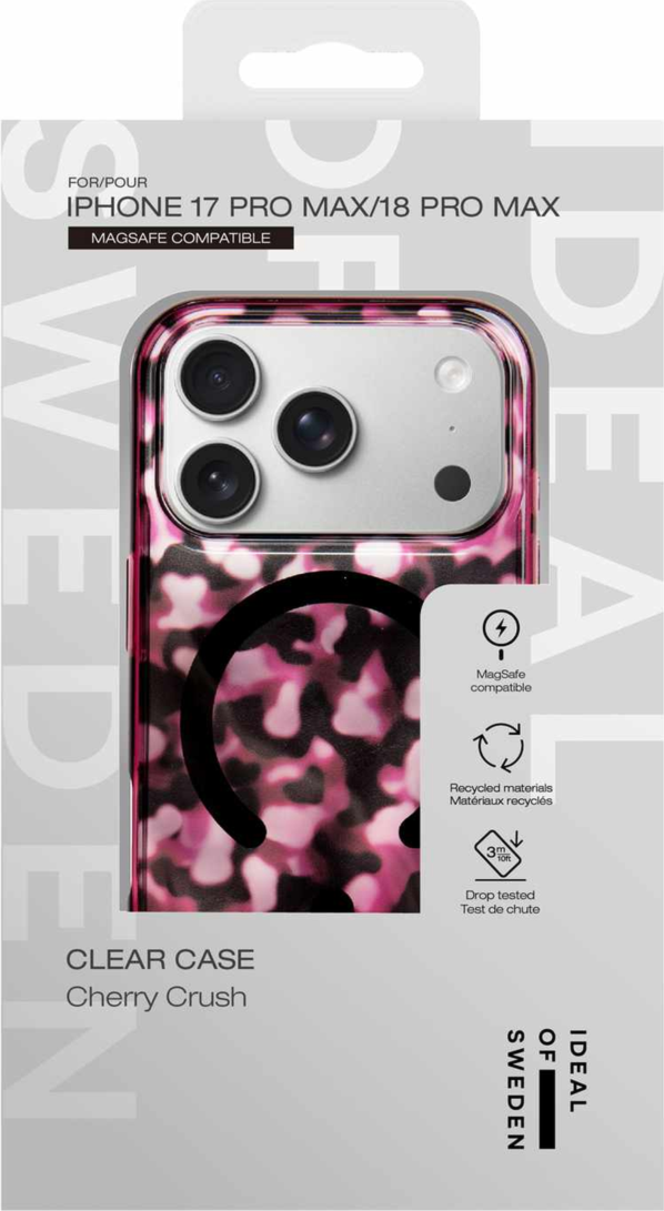 Ideal of Sweden - Coque MagSafe transparente « Cherry Crush » pour iPhone 18 Pro/17 Pro