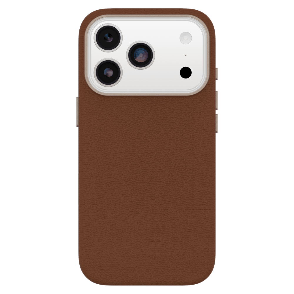 OtterBox - Symmetry Cactus Leather MagSafe Case with Camera Control for Apple iPhone 17 Pro - Desert Saddle