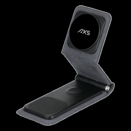 AXS 3-in-1 Portable Magnetic Wireless Charger Stand | Black