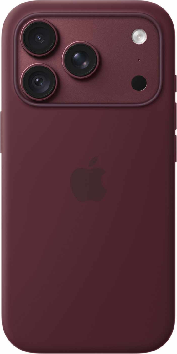 Apple - Silicone Case with MagSafe Burgundy for iPhone 18 Pro