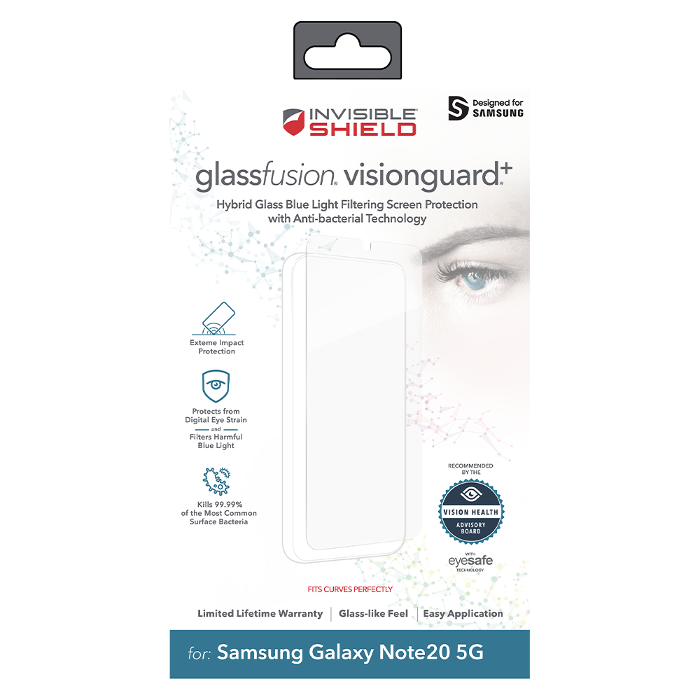 Galaxy Note20 5G Invisibleshield Glassfusion Visionguard Plus Screen Protector - Clear