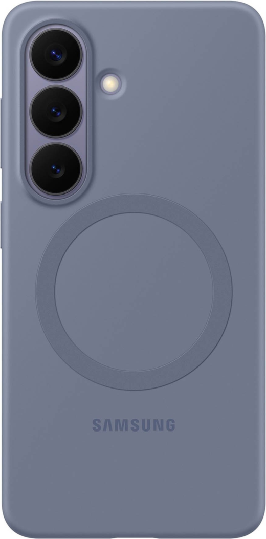 The Samsung Silicone Magnet Case offers a comfortable grip with a silky-smooth finish and a built-in magnet for seamless compatibility with magnetic charging and accessories.