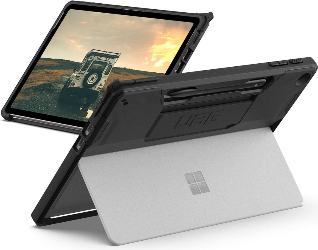 UAG 324022114040 Étui Robuste Scout avec Dragonne Noir pour Microsoft Surface Pro 12-inch