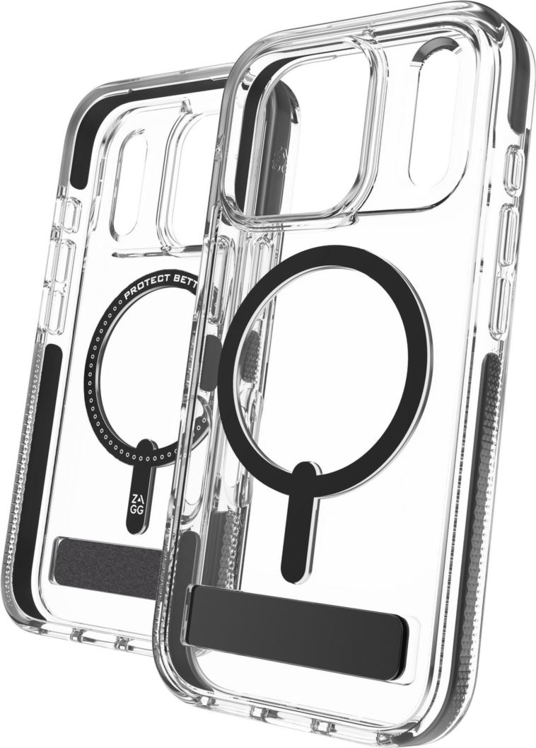 iPhone 17 Pro ZAGG Graphene Santa Cruz Snap Kickstand Case - Black
