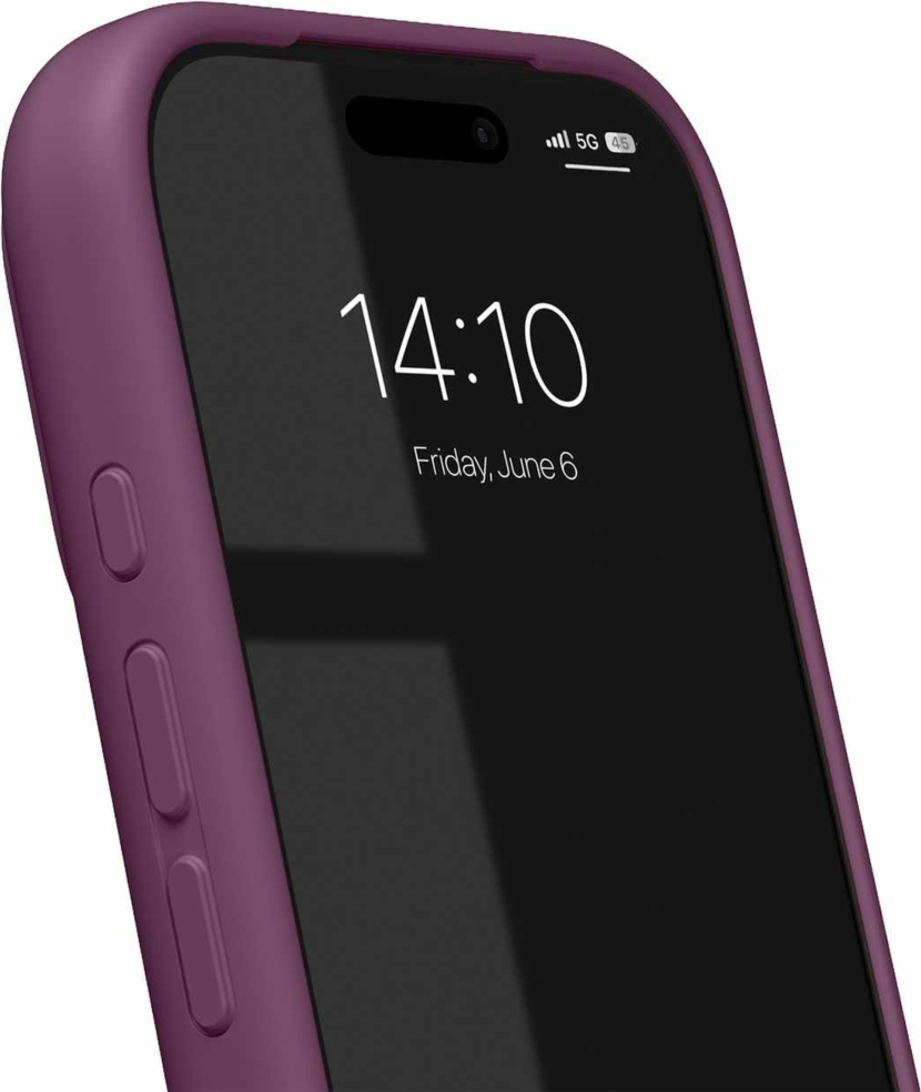 Ideal of Sweden - Coque Soft Swirl MagSafe en velours couleur prune pour iPhone 18 Pro/17 Pro