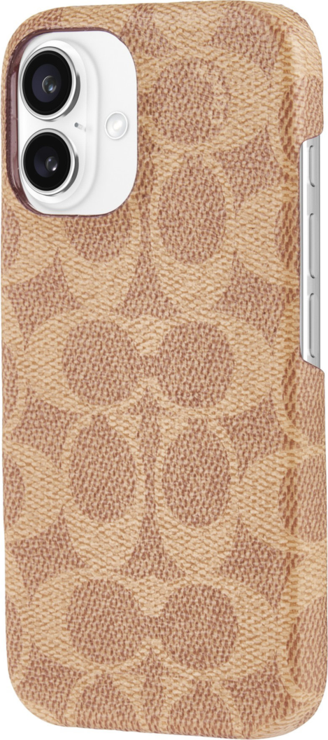 The Coach Slim Wrap Case is durably designed with an impressive 12 ft drop protection and thin profile for wireless charging.