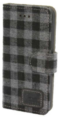 iPhone 7 Buffalo Check Plaid Folio Case - Gray/Black