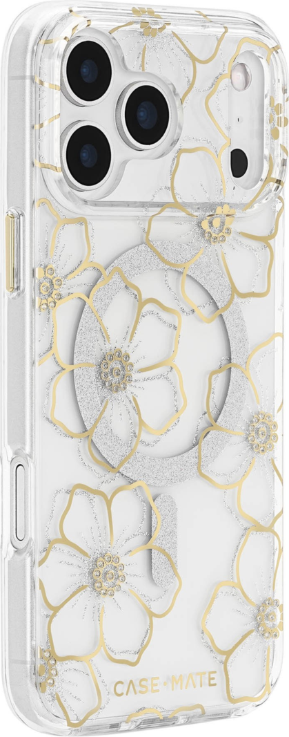 Case-Mate - Floral Gems MagSafe Case for Apple iPhone 18 Pro/17 Pro - Gold