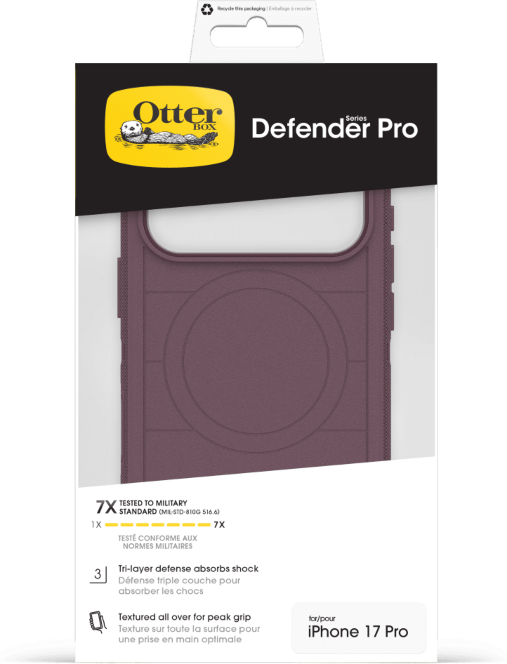 The OtterBox Defender Series Pro with MagSafe is the toughest case providing rugged protection against harsh drops. Equipped with MagSafe magnets and non-slip texturing.