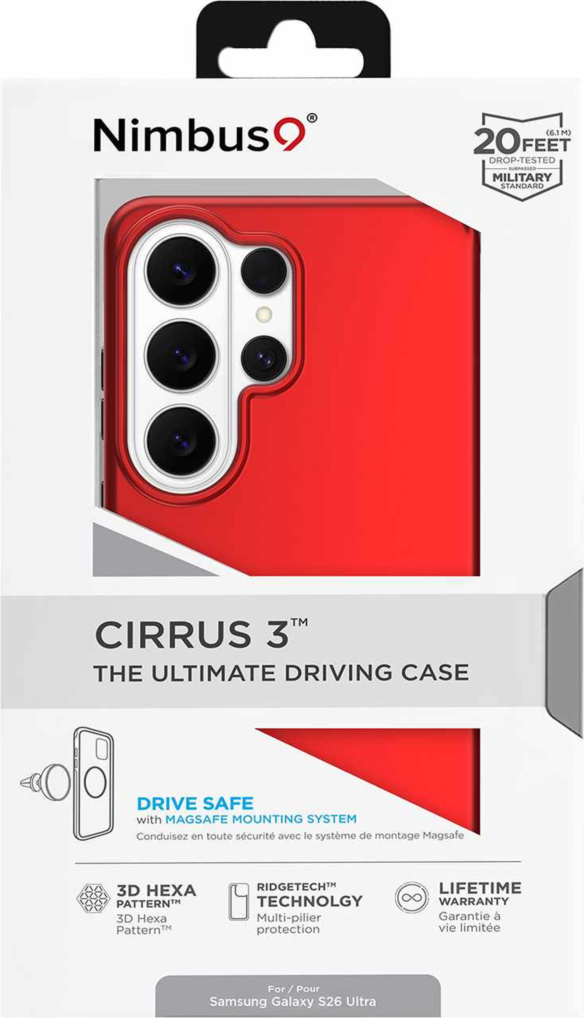 Nimbus9 - Étui Cirrus 3 MagSafe pour Samsung Galaxy S26 Ultra - Rouge foncé