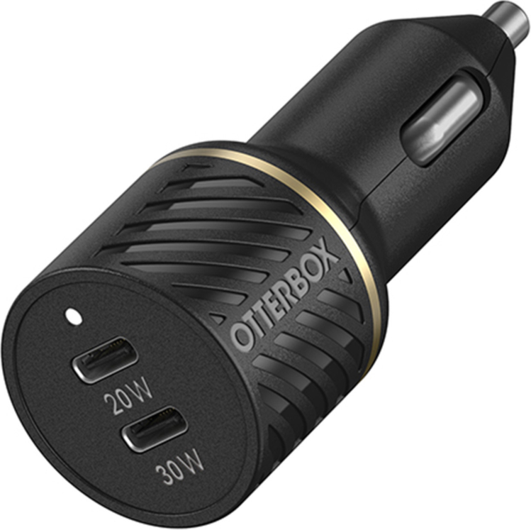 <p>Get dual port power for the road ahead with the OtterBox 50W Dual Port USB-C PD Car Charger.</p>