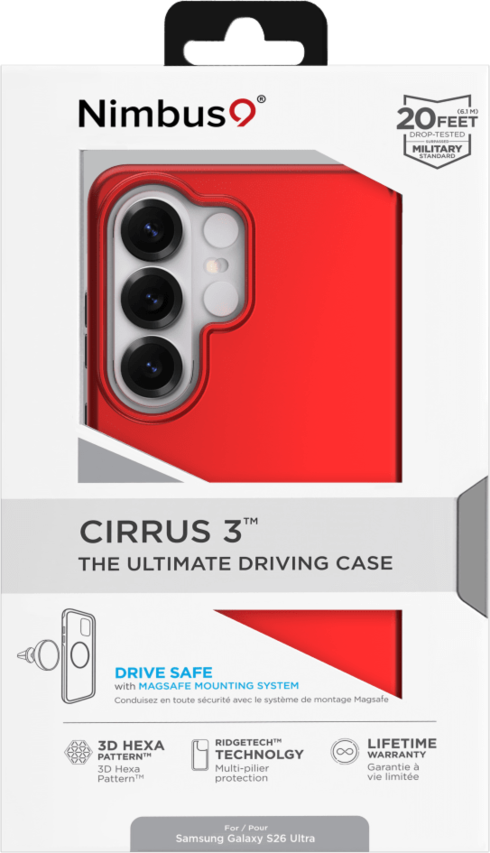 Nimbus9 - Étui Cirrus 3 MagSafe pour Samsung Galaxy S26 Ultra - Rouge foncé