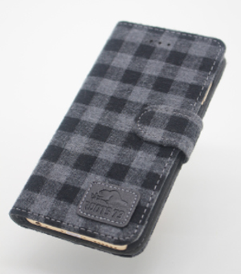 Galaxy S7 Buffalo Check Plaid Folio Case - Gray/Black