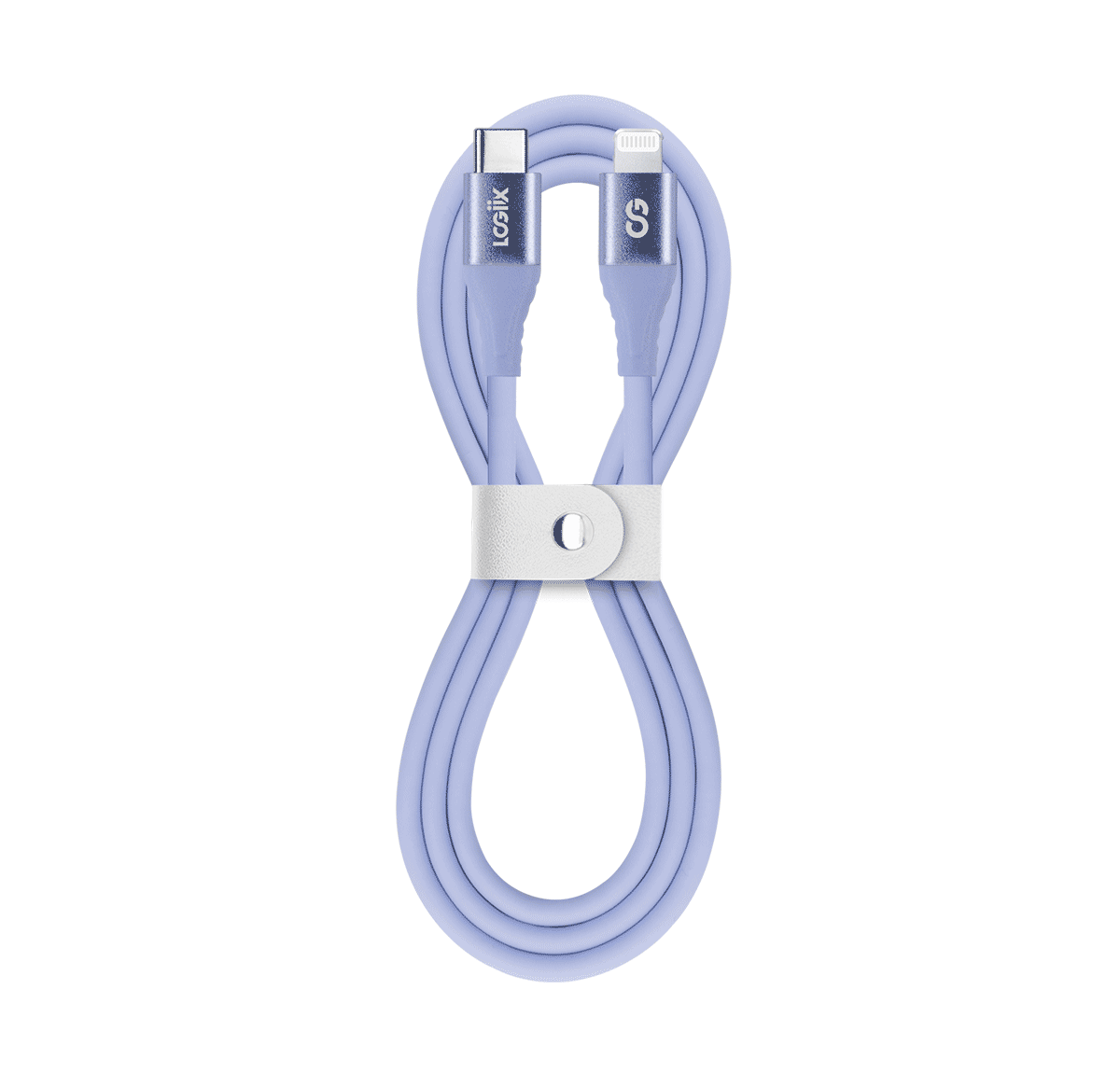 LOGiiX Vibrance Silicone Cable USB-C to Lightning - Lavender