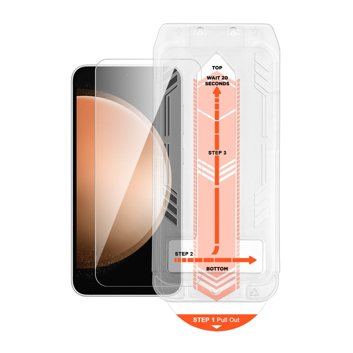 Samsung Galaxy S23 FE HyperGear Tempered Glass Screen Protector w/ Easy Installation Applicator Tra