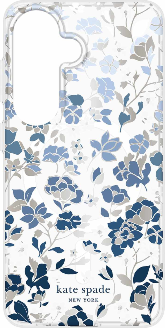Kate Spade - Étui protecteur avec aimants Bleu Flowerbed pour Samsung Galaxy S26