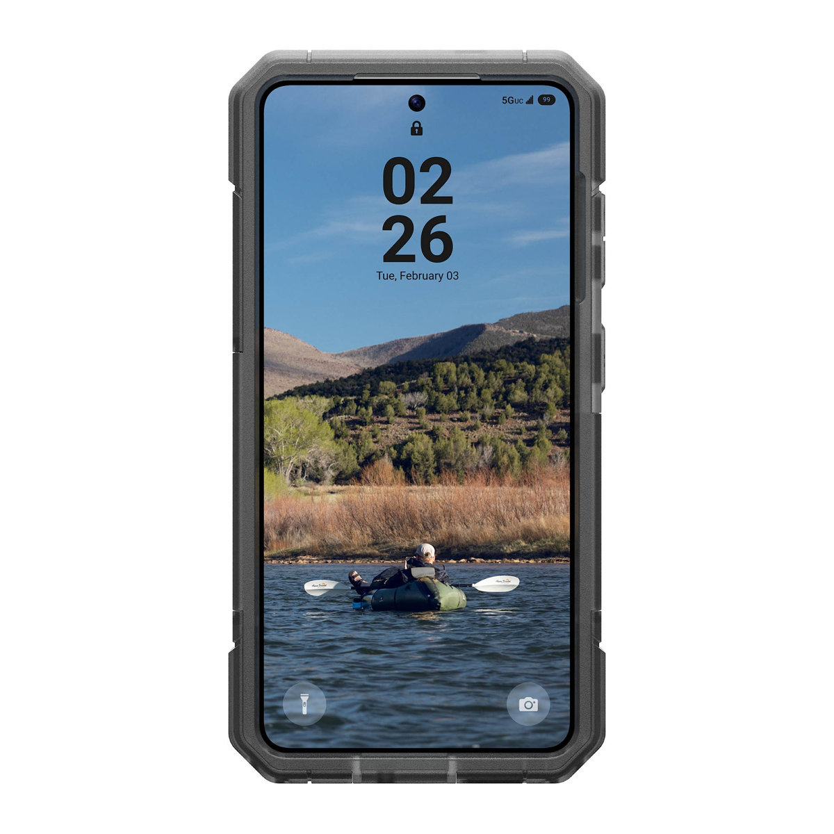 The UAG Trooper case offers 30ft drop protection, a 2-piece design, and a port cover to shield against the elements. Features a traction grip and a built-in magnet module.