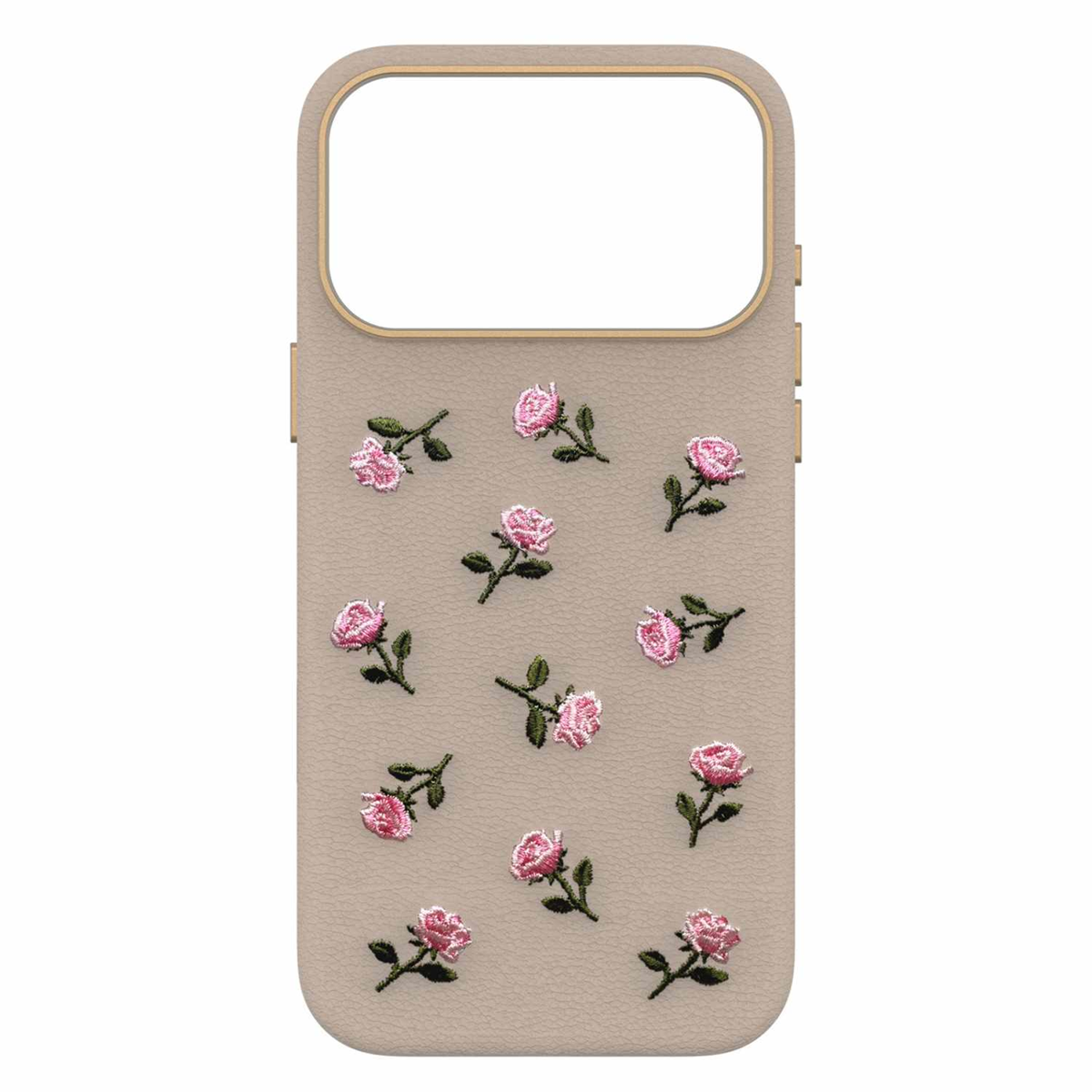 OtterBox - Symmetry Cactus Leather Embroidery MagSafe Case Cottage Rose for iPhone 18 Pro Max/17 Pro Max