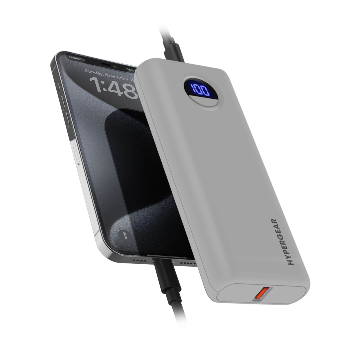 Bloc d’alimentation portable HyperGear Power Pack Pro+ de 20000 mAh avec affichage numérique transparent
