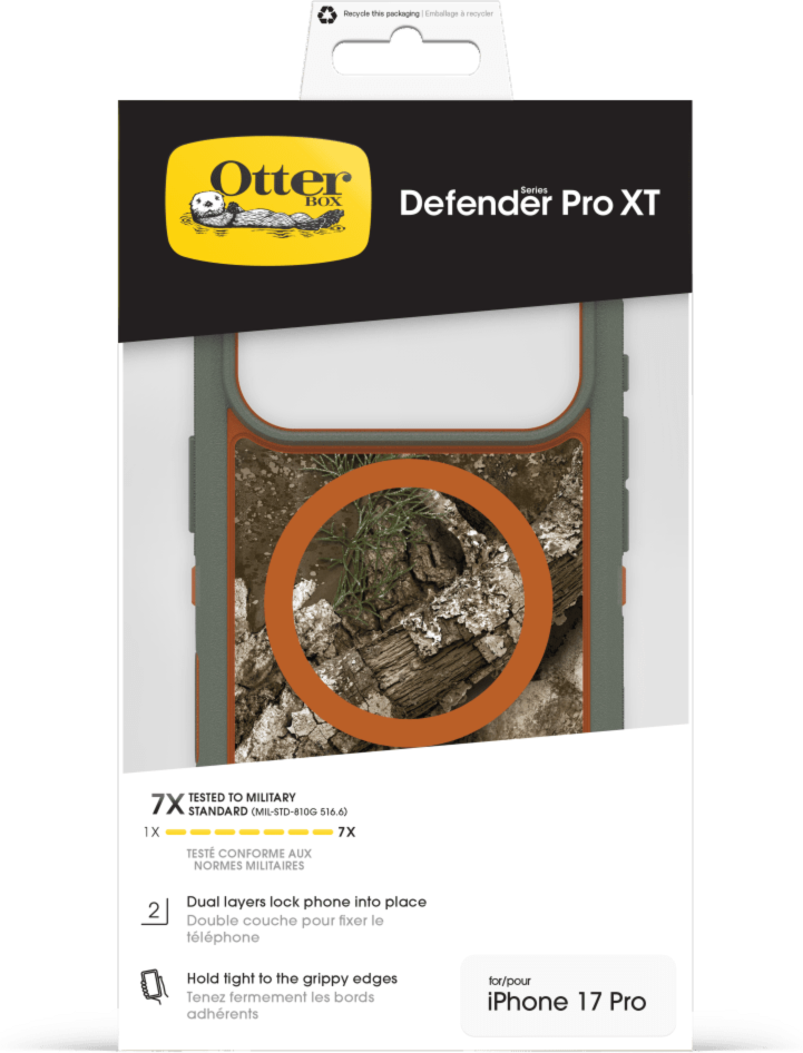 The OtterBox Defender Series Pro with MagSafe is the toughest case providing rugged protection against harsh drops. Equipped with MagSafe magnets and non-slip texturing.