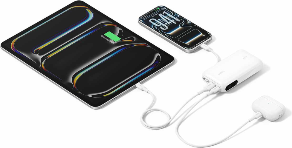 Belkin - Ultracharge Power Bank 10.000 mAh 45W with Display and Cable Integrated White