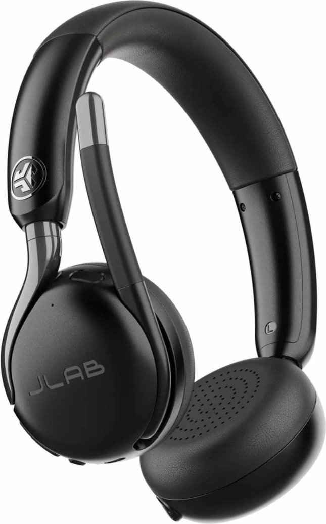 JLab - Casque audio Go Work Gen3 sans fil ou filaire, modèle circum-auriculaire - Noir