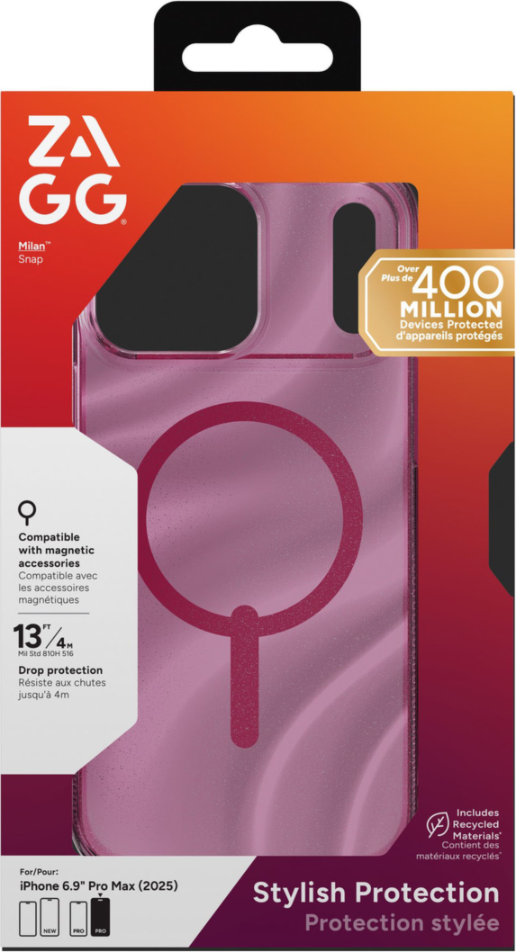 iPhone 17 Pro Max ZAGG Graphene Milan Snap Case - Glimmering Wave