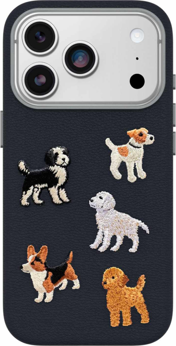 OtterBox - Étui Symmetry en cuir « Cactus » avec broderie et compatibilité MagSafe, modèle Barskerville, pour iPhone 18 Pro/17 Pro
