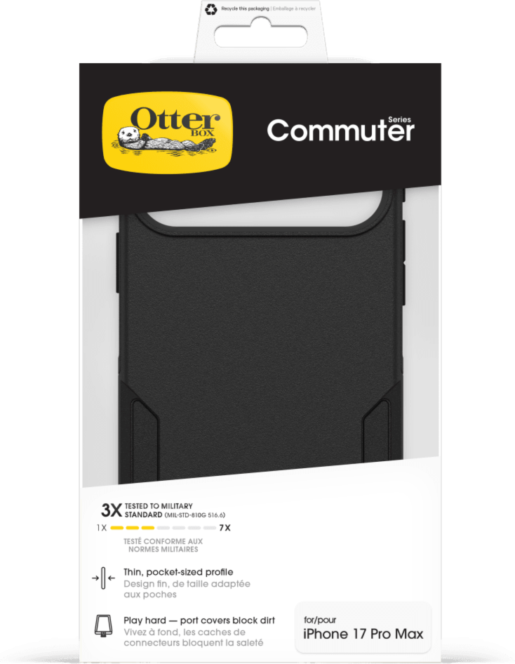 OtterBox 7798338 Étui Commuter MagSafe avec Contrôle de la Caméra Noir pour iPhone 17 Pro Max