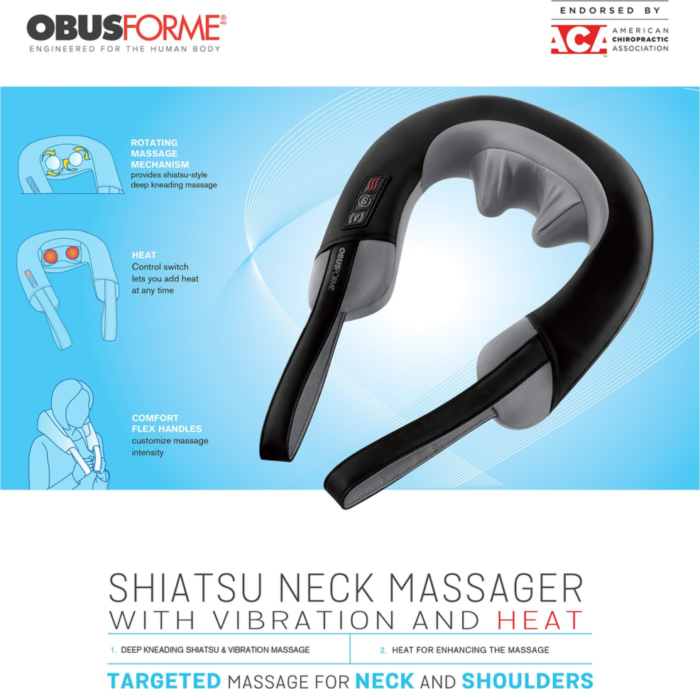 <p>The HoMedics Shiatsu/Vibration Neck & Shoulder Massager with Heat delivers a deep kneading shiatsu and vibration massage anywhere, anytime.</p>