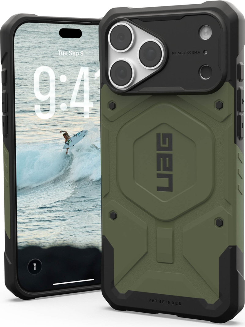UAG - Pathfinder MagSafe Rugged Case Olive Drab for iPhone 18 Pro Max/17 Pro Max