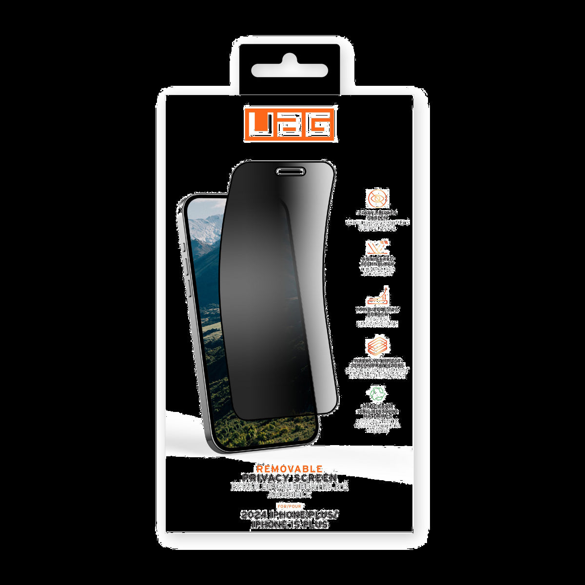 The UAG Removable Eco Privacy Screen is a premium two-way privacy solution to be used on top of an existing screen protector.