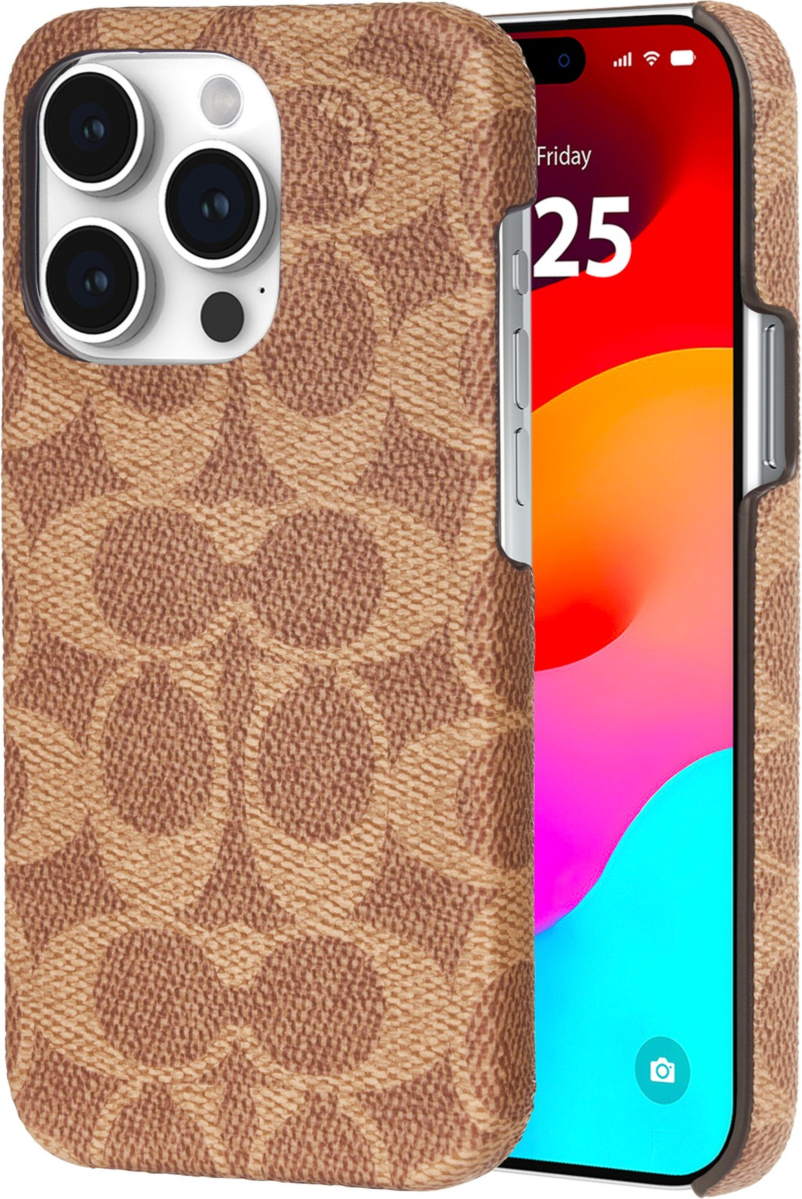iPhone 15 Pro Coach Slim Wrap Signature C Case - Tan