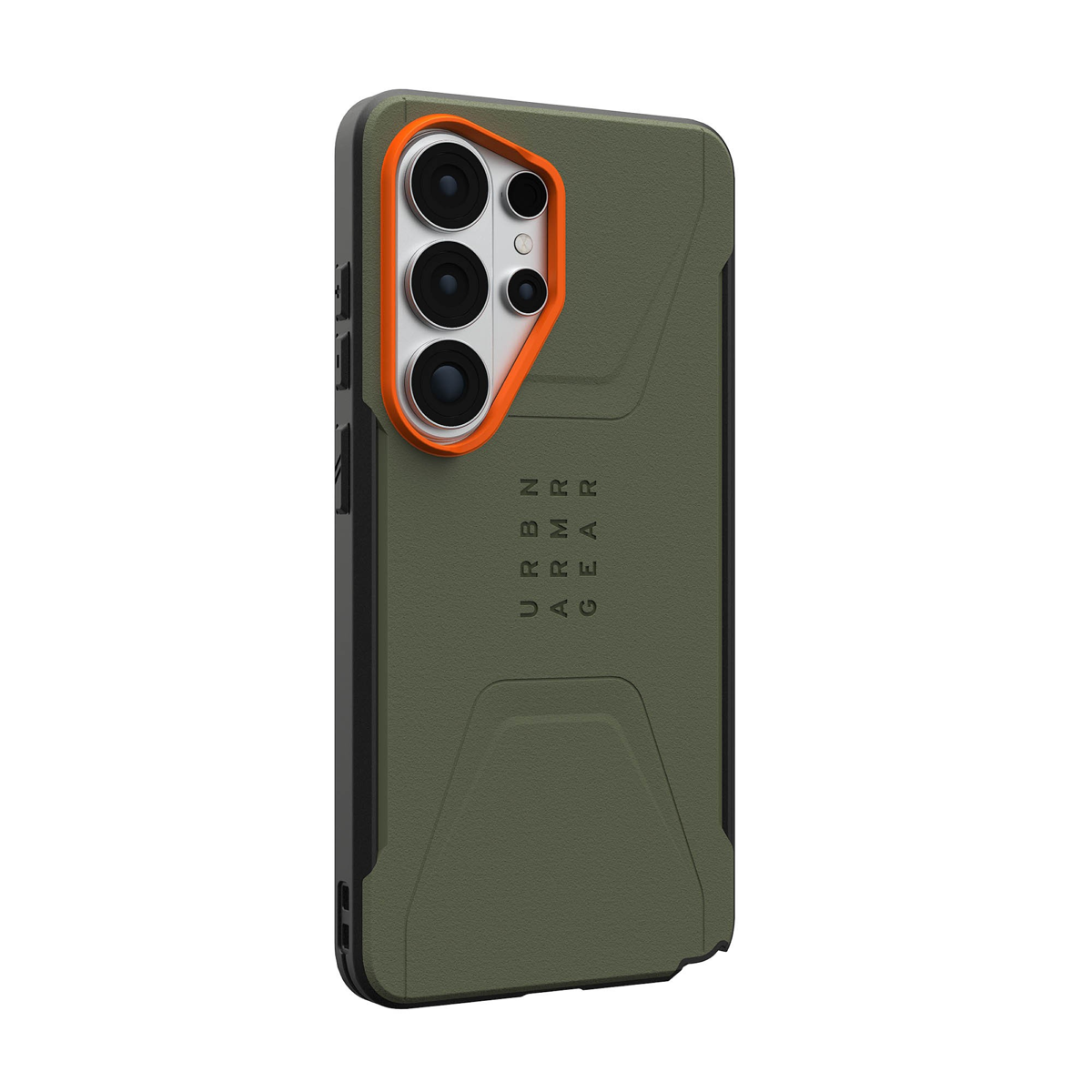 The UAG Civilian case is modern and rugged, featuring shock-absorbing construction in a lightweight design with a built-in magnetic module.