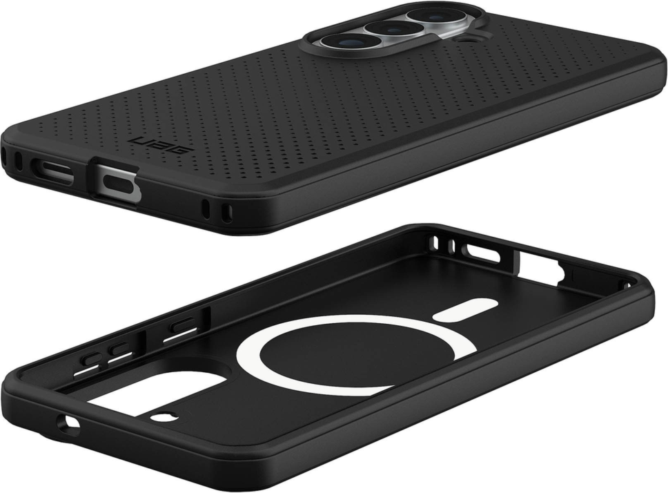 The UAG Dot case keeps devices protected without sacrificing style, featuring soft-touch silicone, a micro-perforated design, and a built-in magnet for magnetic accessories.
