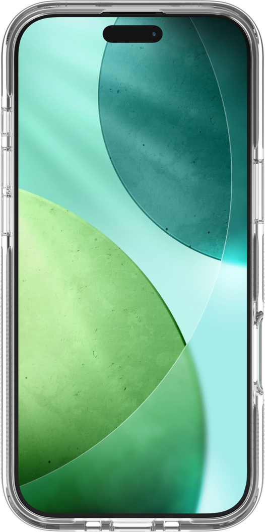 The ZAGG Santa Cruz Snap is a transparent case with pops of color that accent its design. It offers 13-foot drop protection, a sturdy kickstand that folds flush with the case, and is MagSafe compatible.