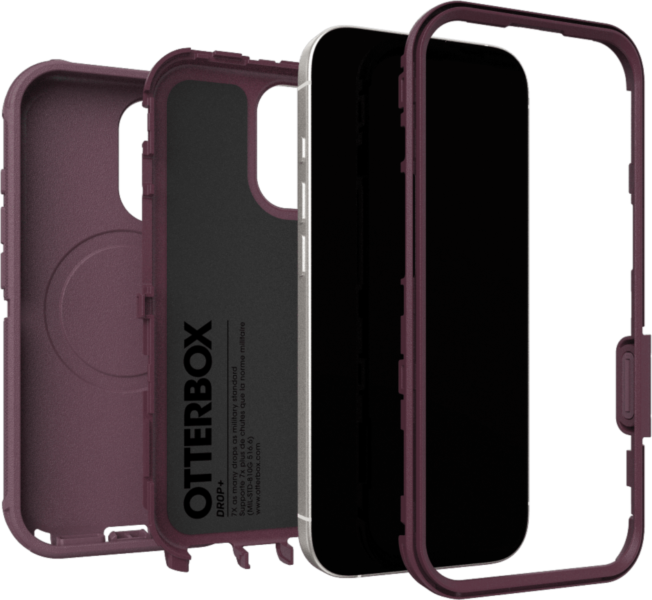 The OtterBox Defender Series Pro with MagSafe is the toughest case providing rugged protection against harsh drops. Equipped with MagSafe magnets and non-slip texturing.