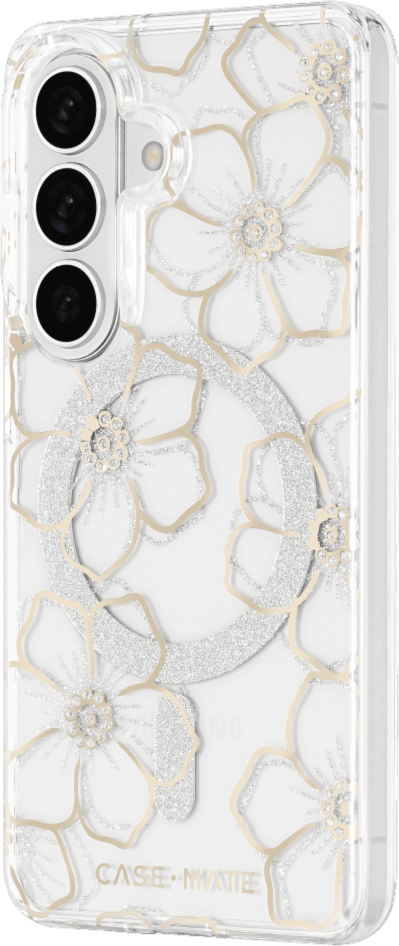 Case-Mate - Étui Floral Gems avec aimant pour Samsung Galaxy S26 - Or