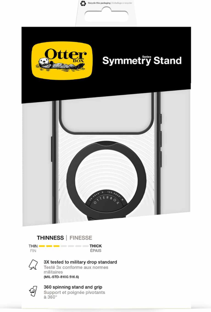 OtterBox - Symmetry Stand MagSafe Case Umbra Black for iPhone 18 Pro/17 Pro