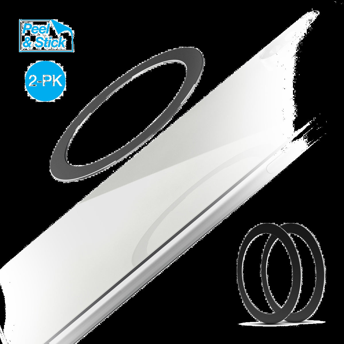Naztech MagUp MagSafe Magnetic Ring - 2 Pack clear
