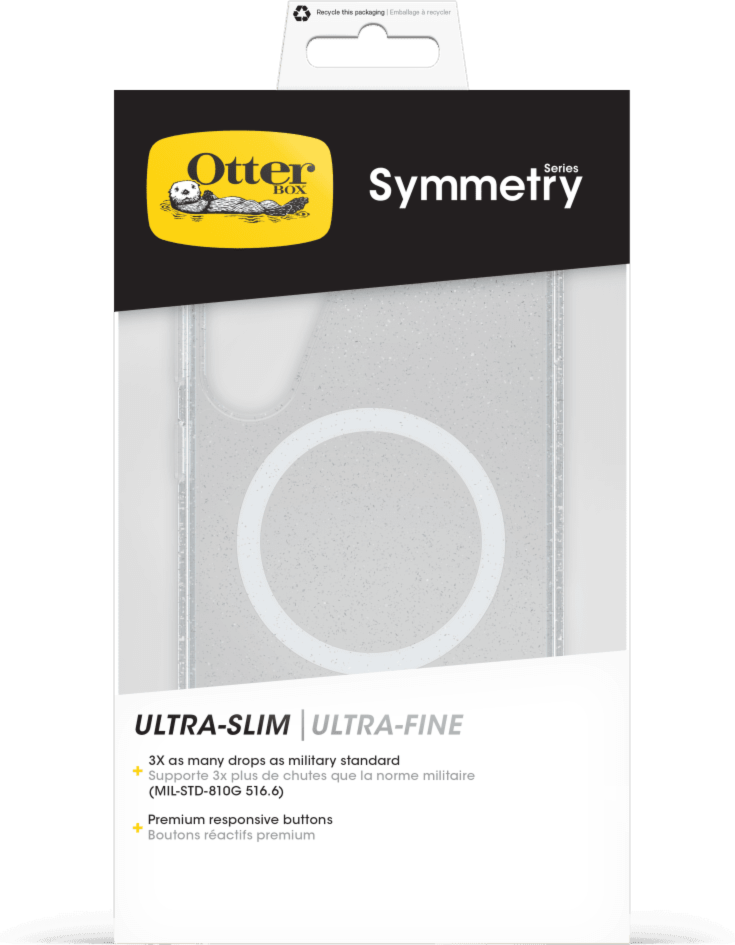 Slim but tough, the OtterBox Symmetry Series with Magnets offers style and protection in a one-piece design and features built-in magnets to provide perfect alignment for fast charging.