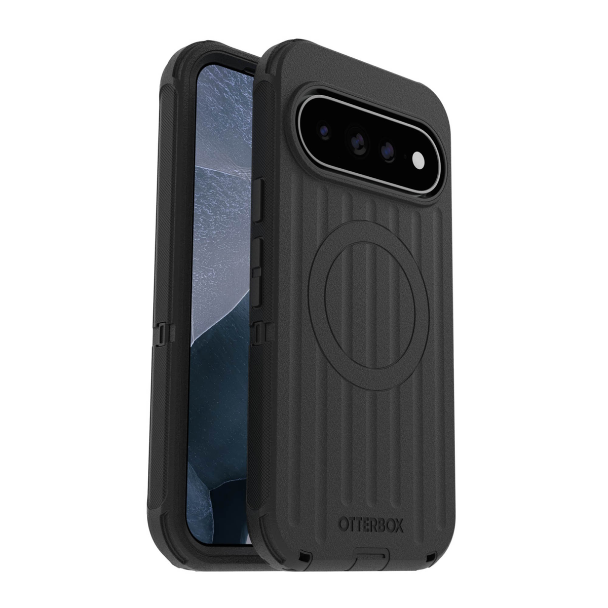 The OtterBox Defender Series Pro is the toughest case providing rugged protection against harsh drops. Equipped with magnets and non-slip texturing.